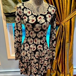 Vintage Betsey, Johnson, fit and flare Marilyn Monroe dress